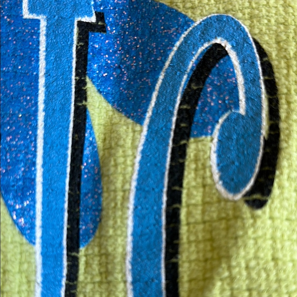 Vintage 80’s 90’s Mickey Mouse Lime Green & Blue Lightweight Sweatshirt - Picture 6 of 8